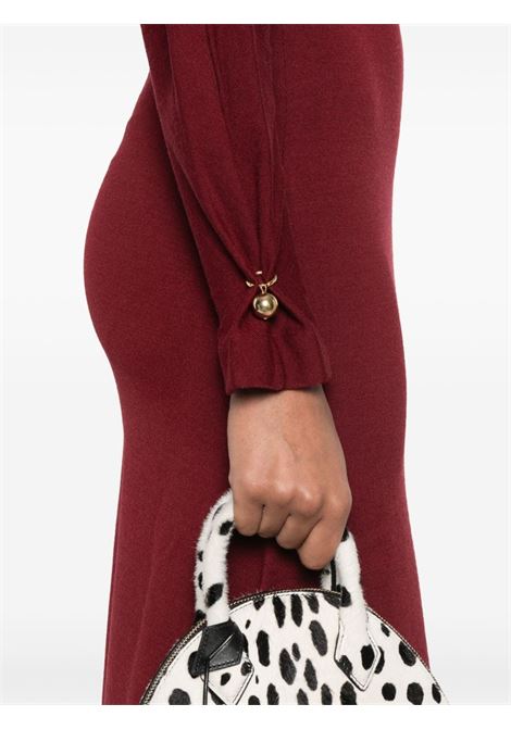 Burgundy fine-knit midi dress Philosophy di Lorenzo Serafini - women PHILOSOPHY DI LORENZO SERAFINI | 048657040142